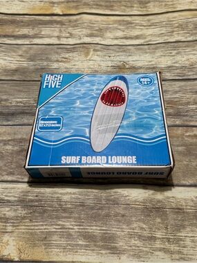 High Five Surf Board Lounge Inflatable - Blue/White